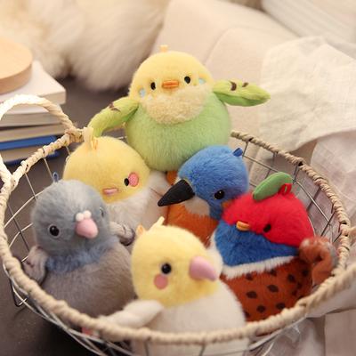 11cm Süße Mini-Vogel-Stofftiere Niedliche Simulierte Kiwi-Papagei Kohlmeise Vogelpuppe Niedlicher Lebensechter Vogel Spatz Taschenanhänger Weihnachtsgeschenke Mädchen