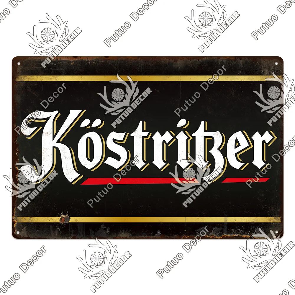Putuo Decor Germania Beer Brand Metal Sign Plaque Metal Vintage Tin Sign pentru Bar Pub Man Cave Kitchen Club Bar Wall Decor Home