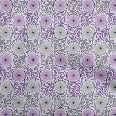 Baumwoll-Flex Lavendel Stoff Gepunkteter Blumenstoff zum Nähen Bedruckter Bastelstoff pro Yard 40 Zoll
