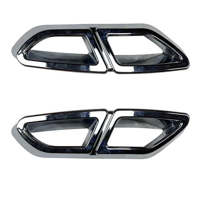2016 To 2019 for Volkswagen Magotan Passat B8 2016-2019 Rear Lip Bumper Spoiler Car Tail Throat Frame Exhaust Pipe Trim ABS