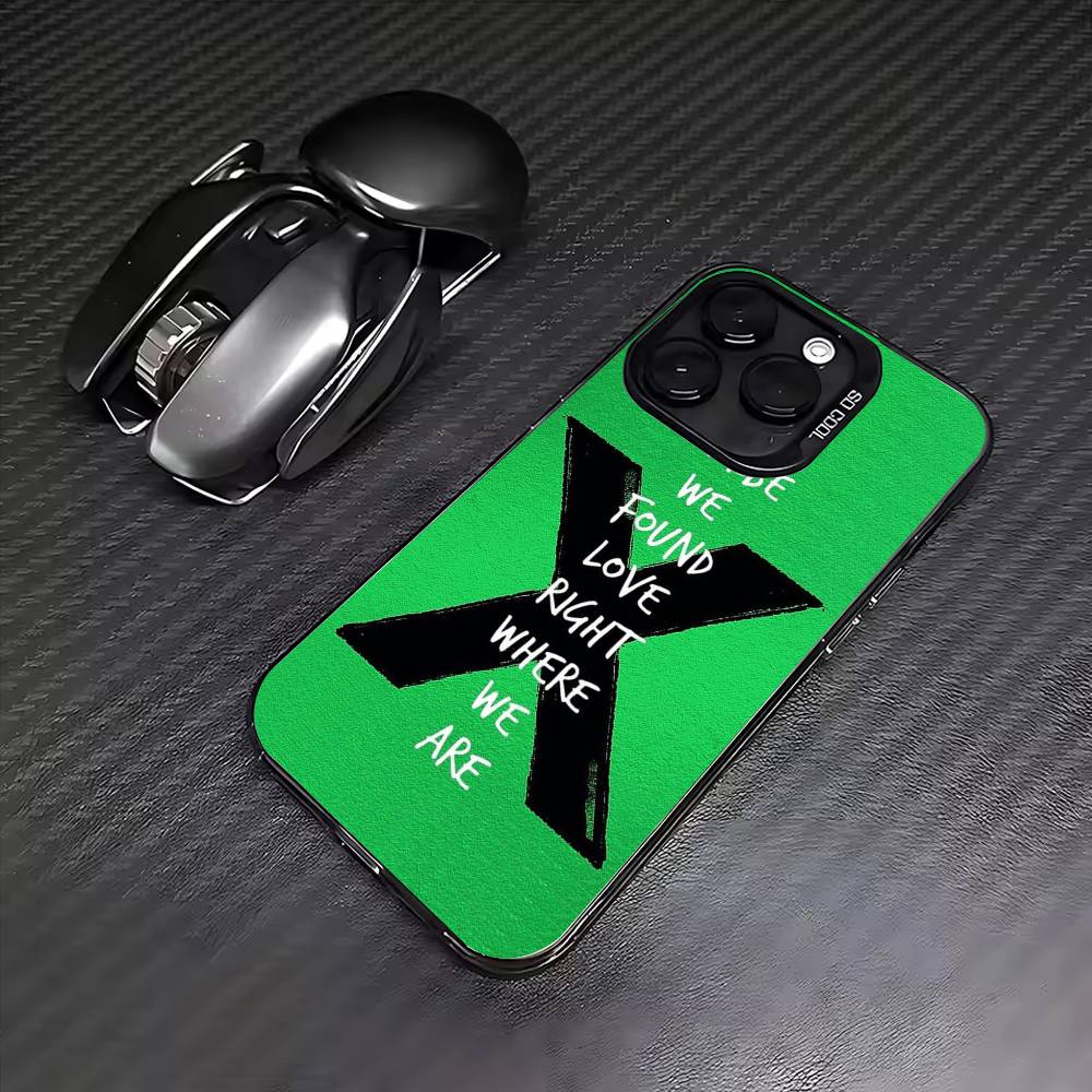 Singer E-Ed Sheeran Phone Case For iPhone17,16,15,14,13,12,11 Plus,Pro Max Colored Silver Plated Inside Cover