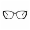 MICHAEL KORS Full frame design acetate fiber cat eye optical frame unisex couple style black