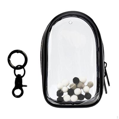 Clear Figure Display Bag with Keychain, Mini Doll Pouch, PVC Carrying Case for