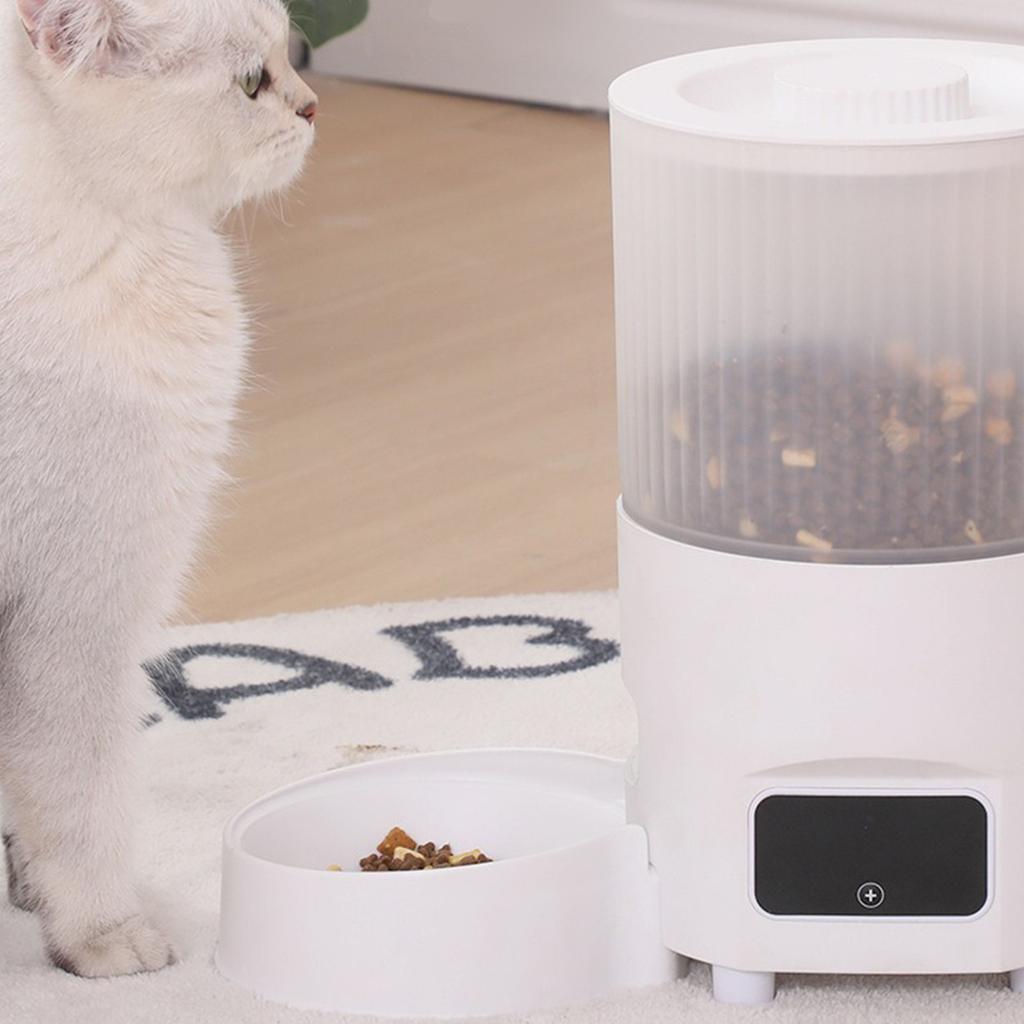 Automatic Feeder: Timed Dry Food Feeder, Programmable Feeding Schedule, Automatic Pet Food Dispenser With Power Supply, 1-4 Meals Per Day For Cats