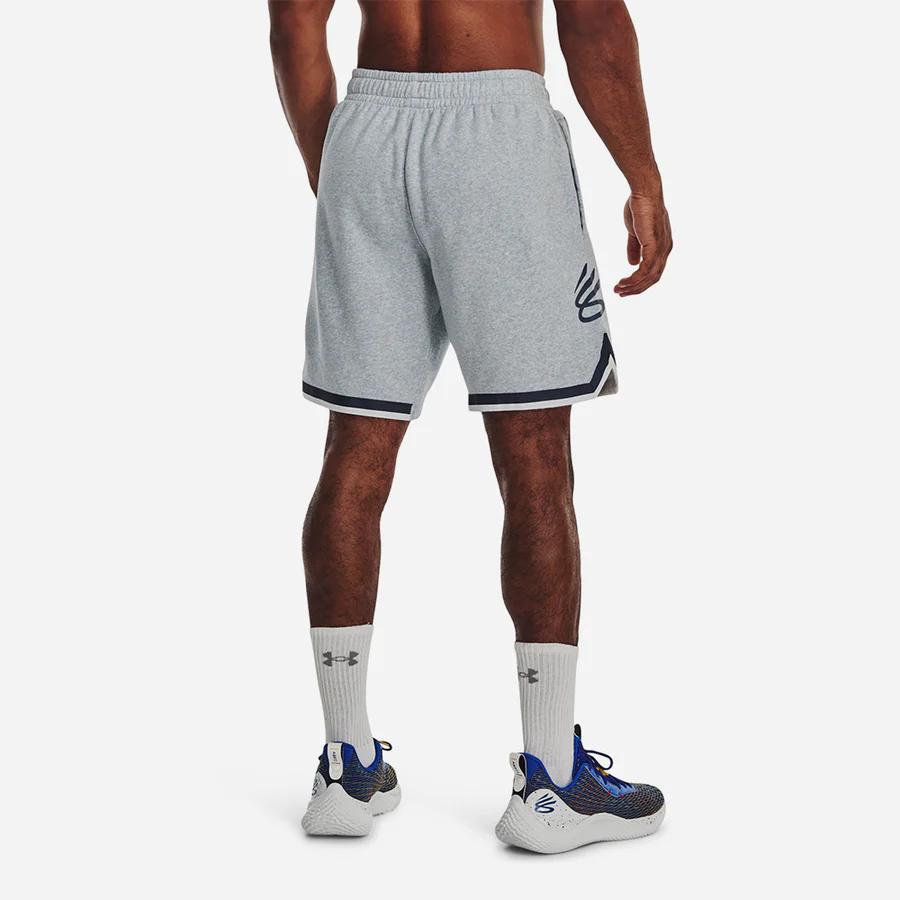 Under Armour Fleece Color Block Elastic Waist Casual Shorts Men Shorts Gray 1374302-465