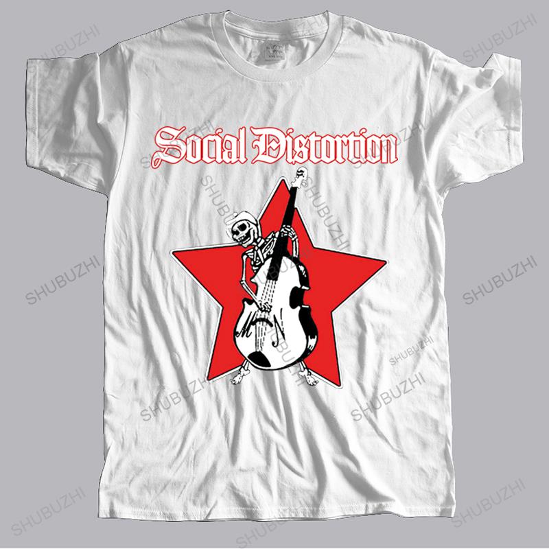 

Men Cotton T Shirt Summer Brand vintage Tshirt New Social Distortion Skelly unisex oneck high quality tee shirts short sleeve S