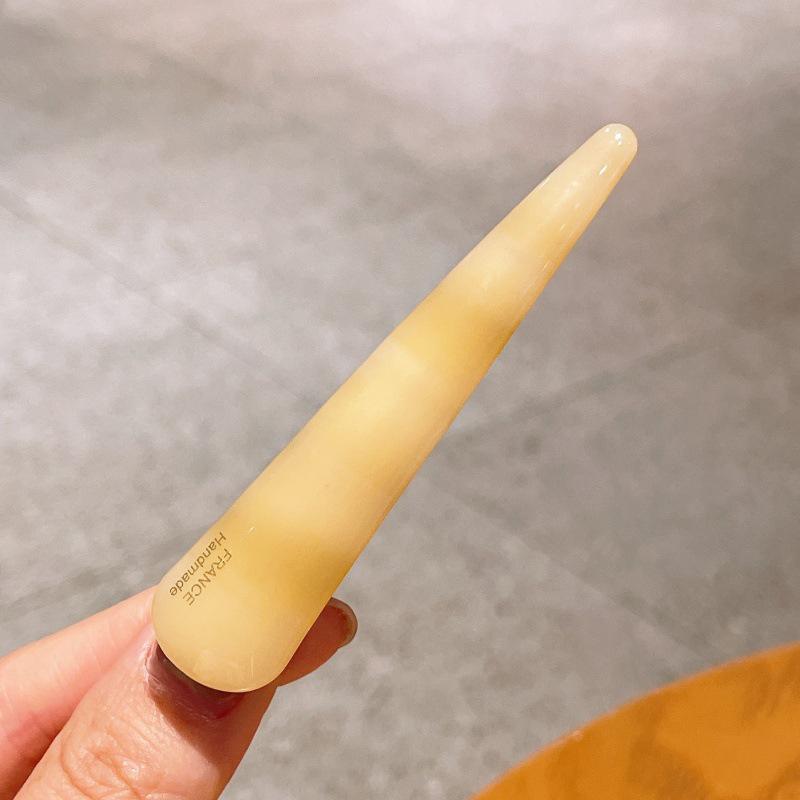 Molletta per Capelli a Becco d'Anatra Giapponese-Coreana: Pinza versatile e semplice in acetato per code di cavallo e capelli ribelli.
