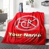 1pc 1.FC Kaiserslautern Blanket with Custom Name, Gift, for Men and Women, Soft Blanket, Good for Sofa Bed Couch Travel, Lightweight Flannel Blanket