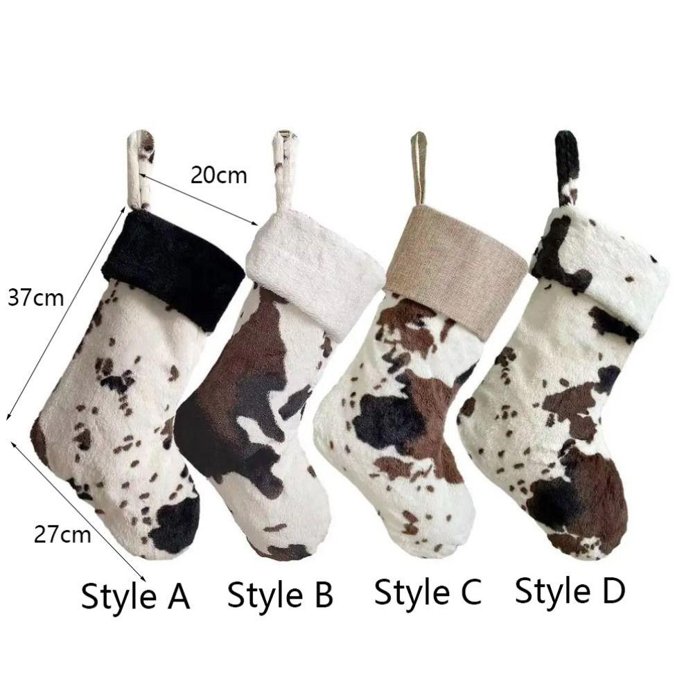 20 Inch Christmas Stockings Furry Christmas Gift Bag Christmas Socks Pendant  Farmhouse