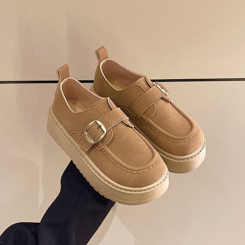 Retro platform loafers are comfortable and foreign style increases, Birkenstock casual shoes spring and summer