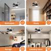 Dpofirs Light Ceiling Fan with Light and Remote, 3000‑6500K Dimmable LED Ceiling Fan with Timer, E26 Light Bulb Screw in Ceiling Fan for Bedroom,
