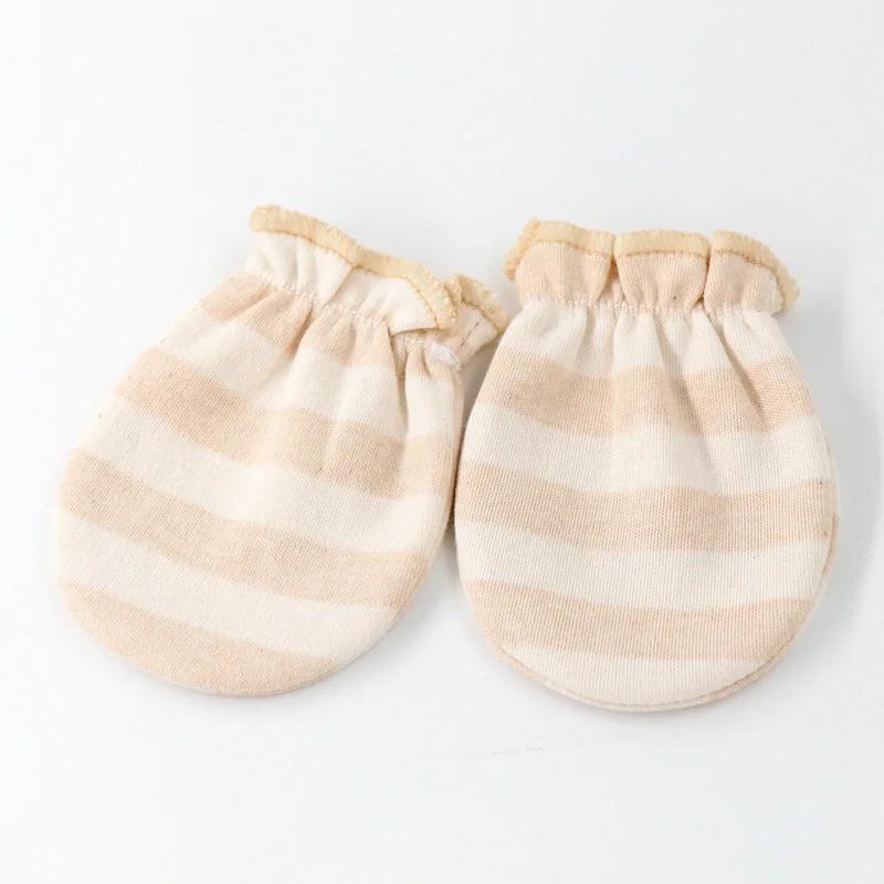 1pair Newborn Prevent Catching Face Gloves Anti-eat Anti-Grab Hand Cotton Soft Mitten for Boy Girl 0-1T Baby Infant Accessories