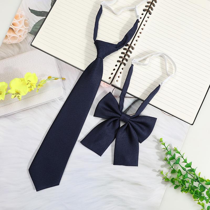 Jk Japanese College Style Tie Female Lazy Free Black Red Student Casual Gray Small Tie Tie Flower