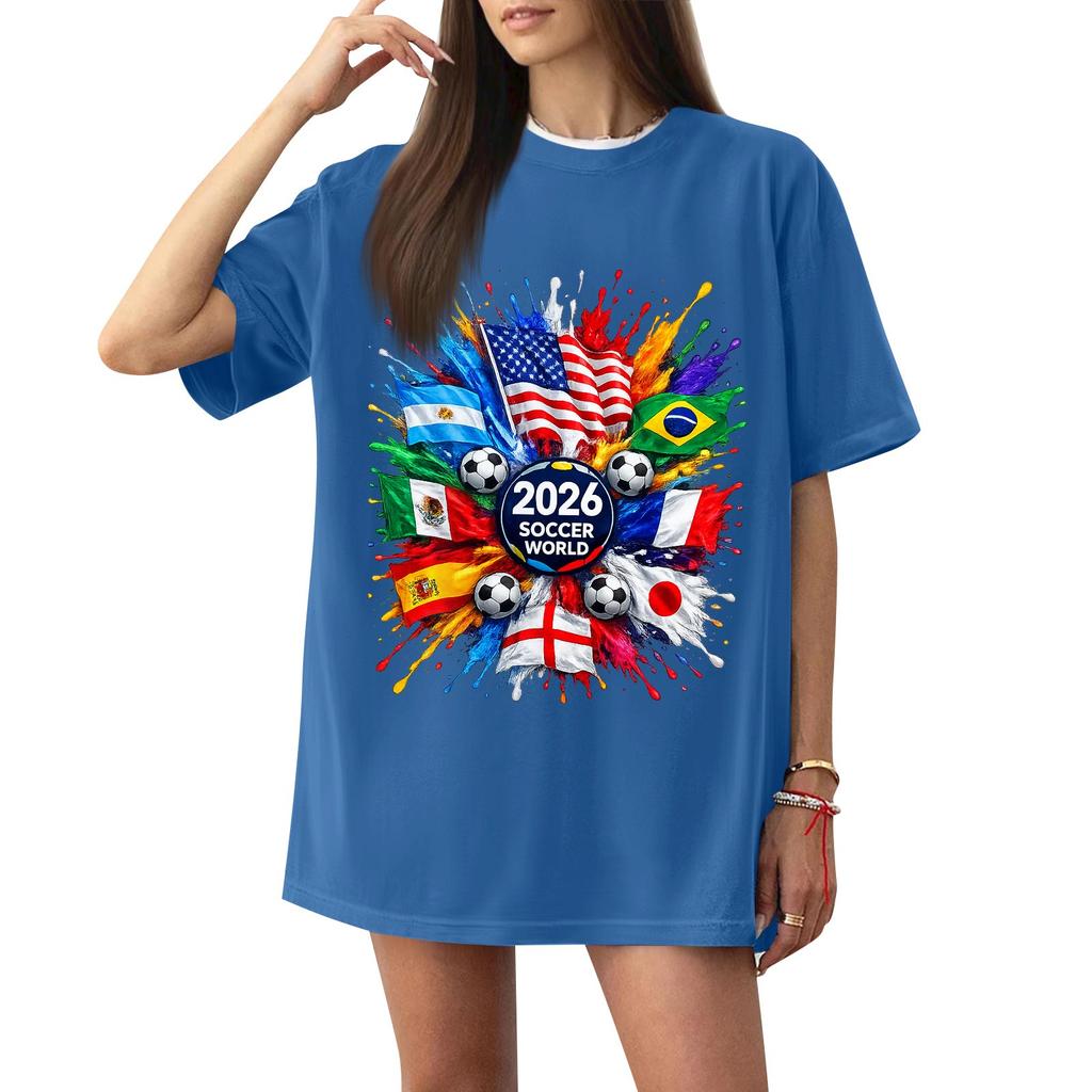 Unisex Soccer Fan Casual Short Sleeve T-Shirt for Everyday Wear