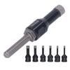 7 Stück Gelötete Diamant-Lochsäge 6-14mm M14 mit Stange für Keramik Marmor Granit Schwarz