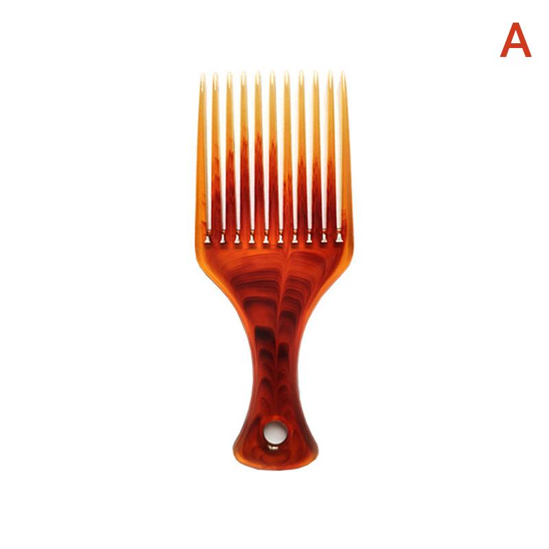 Wide Teeth Brush Pick Comb Fork Hairbrush Insert Hair Pick Comb Plastic Combs For Curly Afro Hair Styling Tools For Women Men