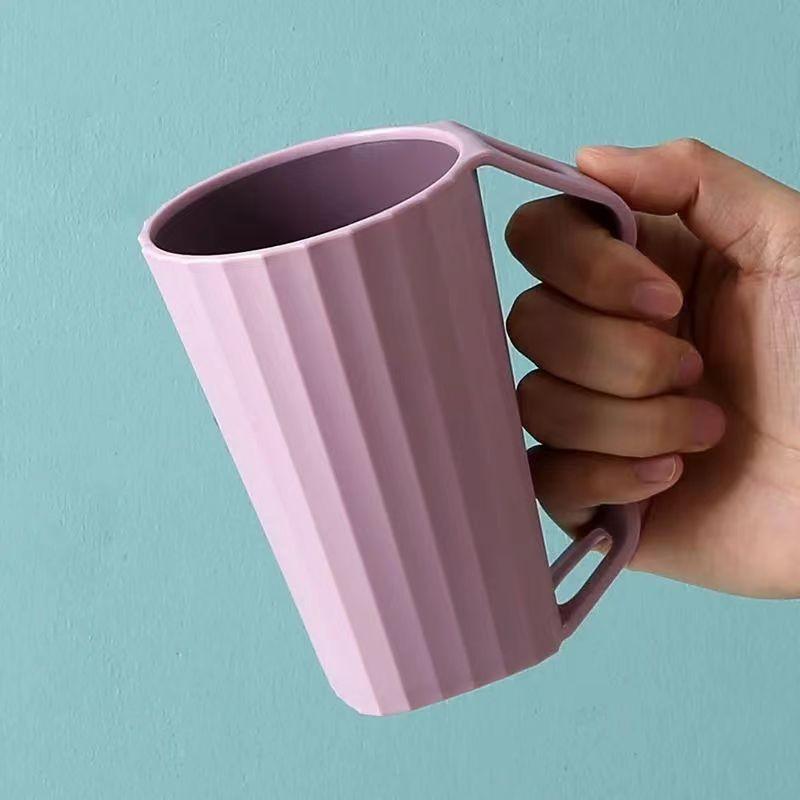 Creative Plastic Toothbrush Cup for Bathroom Dormitory Student Soft Grip Wash Cup