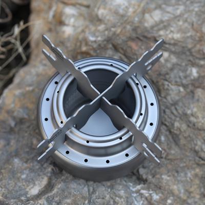 Lixada Outdoor Titanium Alcohol Stove & Rack Combo Set Mini Ultralight Portable Liquid Alcohol