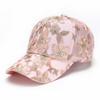 Breathable Floral Lace Baseball Cap Hollow Outdoor Sun Hat Fashion Mesh Baseball Hat  For Women