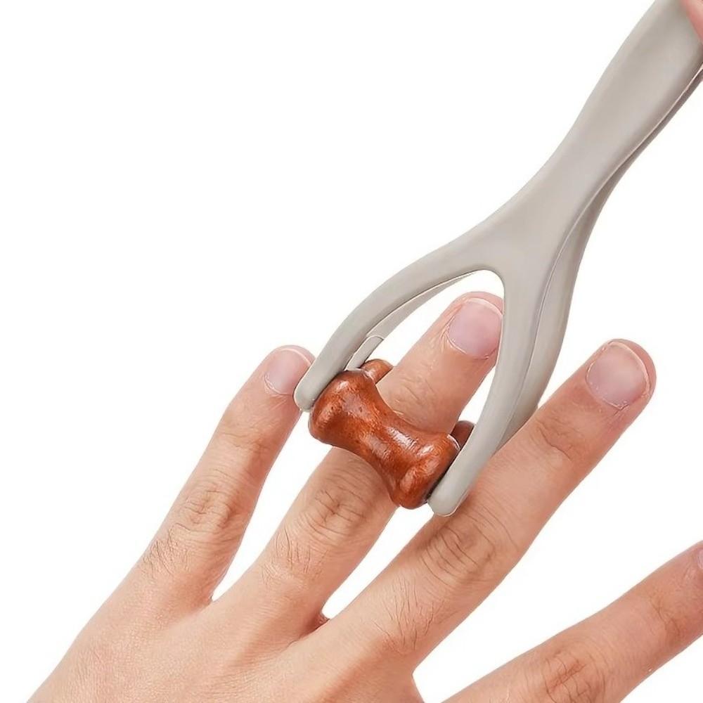 Dual-sided Roller Finger Massager Bone-Shaped Acupressure Tool Ergonomic Hand Massager New