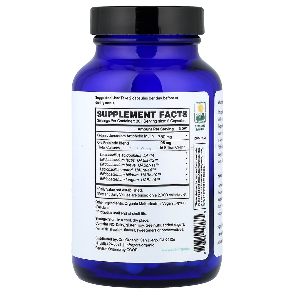 iHerb Trust Your Gut Daily Essential Probiotic & Prebiotic 16 Billion CFU Capsules 60 Count