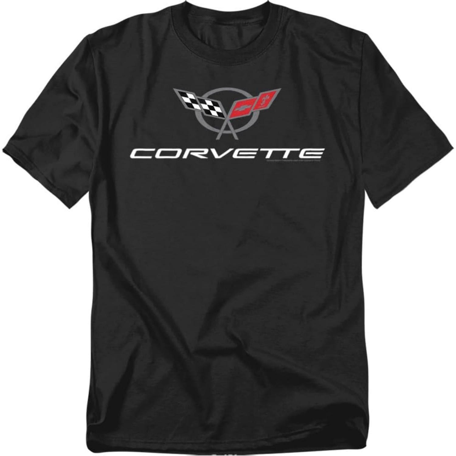 Popfunk Chevy Corvette Chevrolet Vintage GM Car Logo T Shirt (Corvette Logo - Black) S чёрный