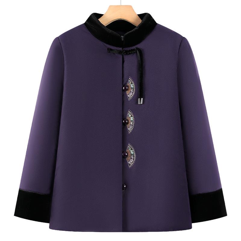 

Warm Velvet-Lined Tang Suit Winter Jacket for Women 5XL (130-145 jin)