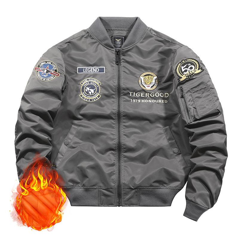 Men's Air Force Pilot Jacket Men's Tiger Embroidered Baseball Uniform Large Size Coat Work Jacket