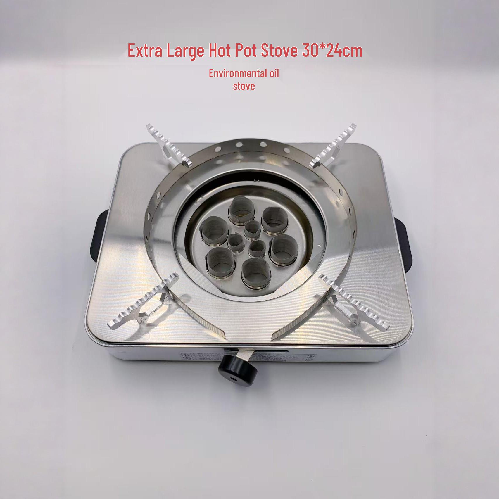 Portable Eco-Friendly 9-Head Mineral Oil Hot Pot Stove with Adjustable High-Power Flame for Outdoor Use