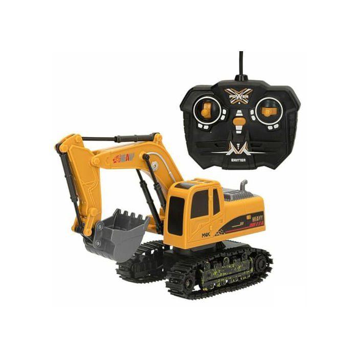 Excavatrice radio commandée - Speed &amp; Go - 1:24 - 4 unités - 35x27x40.5 cm - Multicolore - S8903101