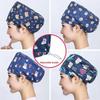 Unisex Cartoon Printing Scrub Cap Adjustable Buckle Print Design Lab Scrub Hat Breathable Soft Pure Healthcare Hats Pet Hospital