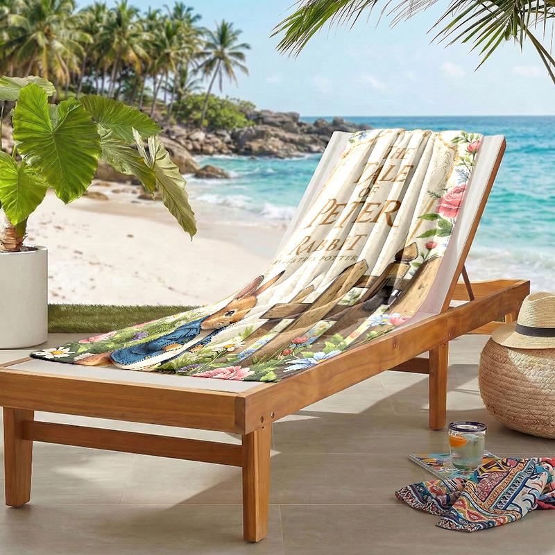 Peter Rabbit Fashion Beach Towel: Ideal for Summer Adventures Soft, Absorbent and Quick Drying Suitable for Swimming and Bathing