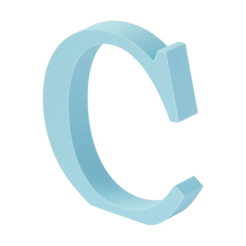 

Общая многоцветная буква алфавита мятно-синяя C