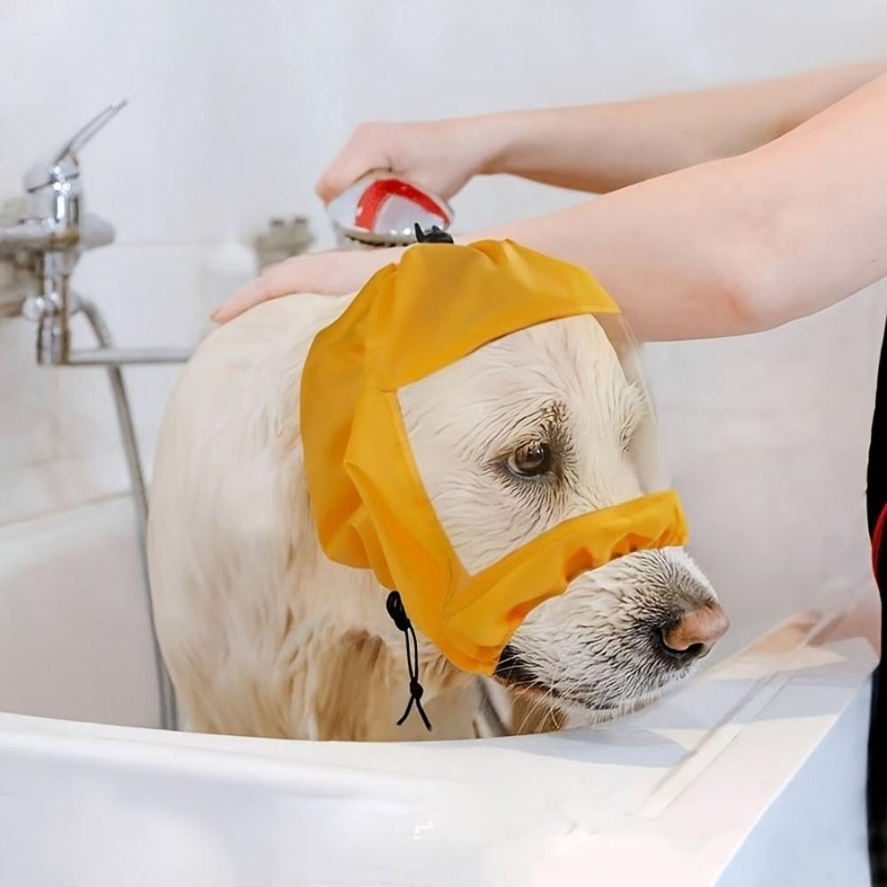 Portable Pet Ear Water-proof Head Cover Foldable Dog Shower Cap Water Activities