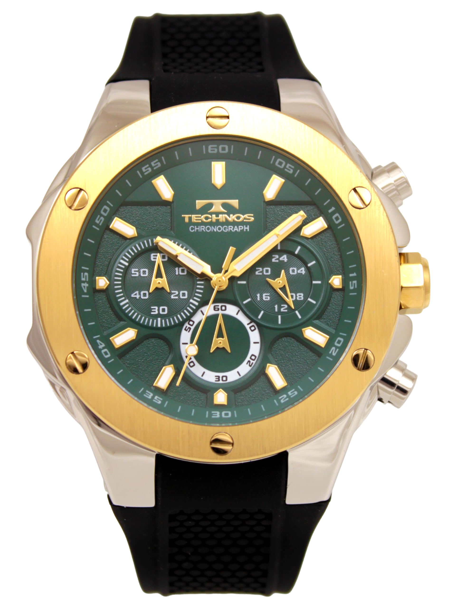 

Technos T6C22GM Chronograph Black Men s Watch, зелёный