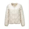 Winter new down cotton clothes women's short slim liner rhombus casual versatile jacket