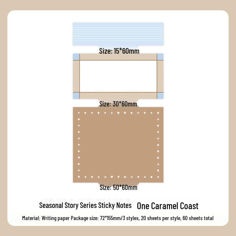 Infeel.Me Tearable Sticky Notes - Season Story Collection for Students & Planning