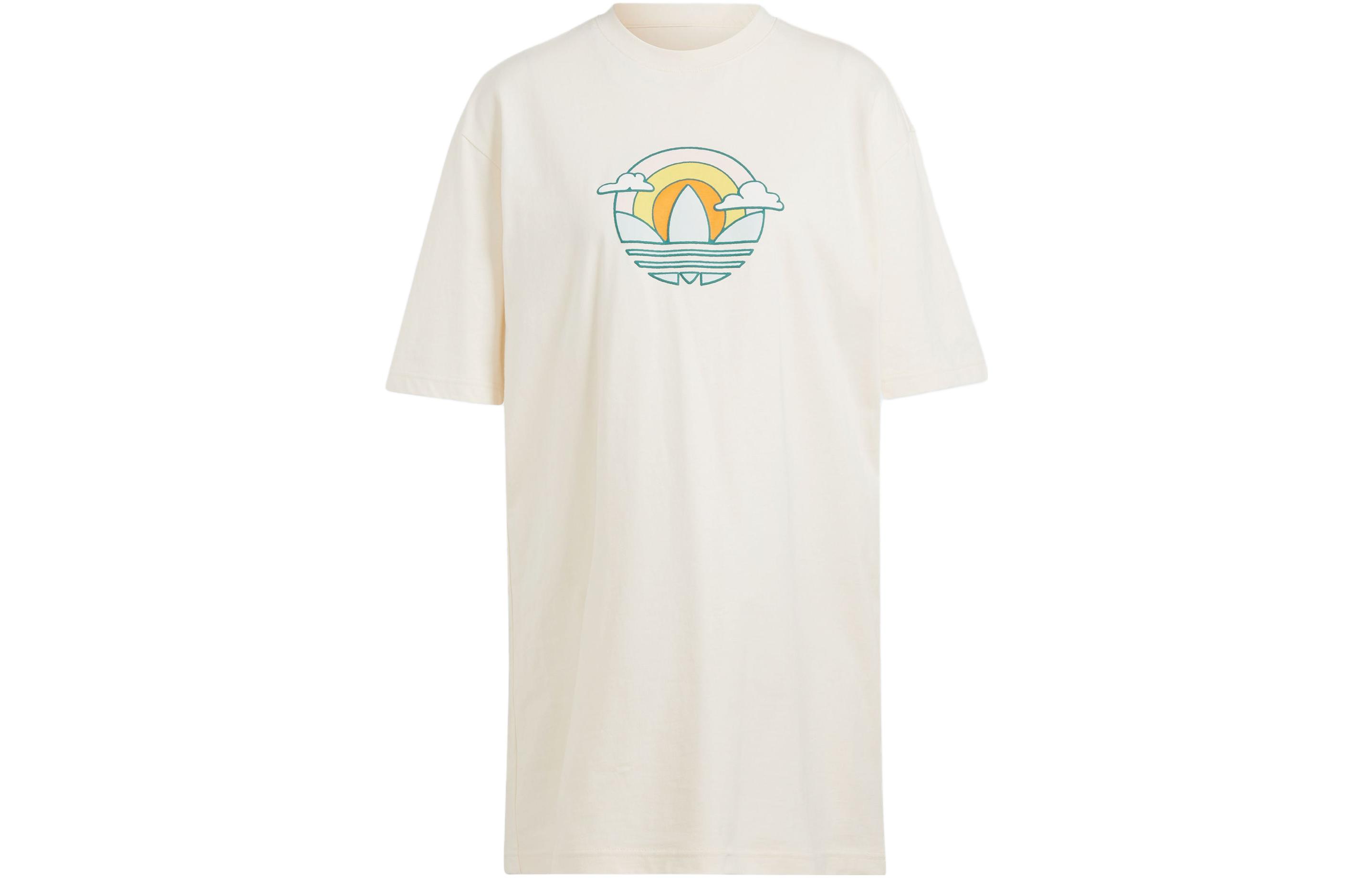 Adidas Originals Short Sleeved Dress Women s Wonder White IN4138 XXS