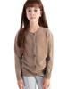 Girls' Wool Cardigan - Soft, Warm, Versatile, Skin-Friendly Solid Color Sweater