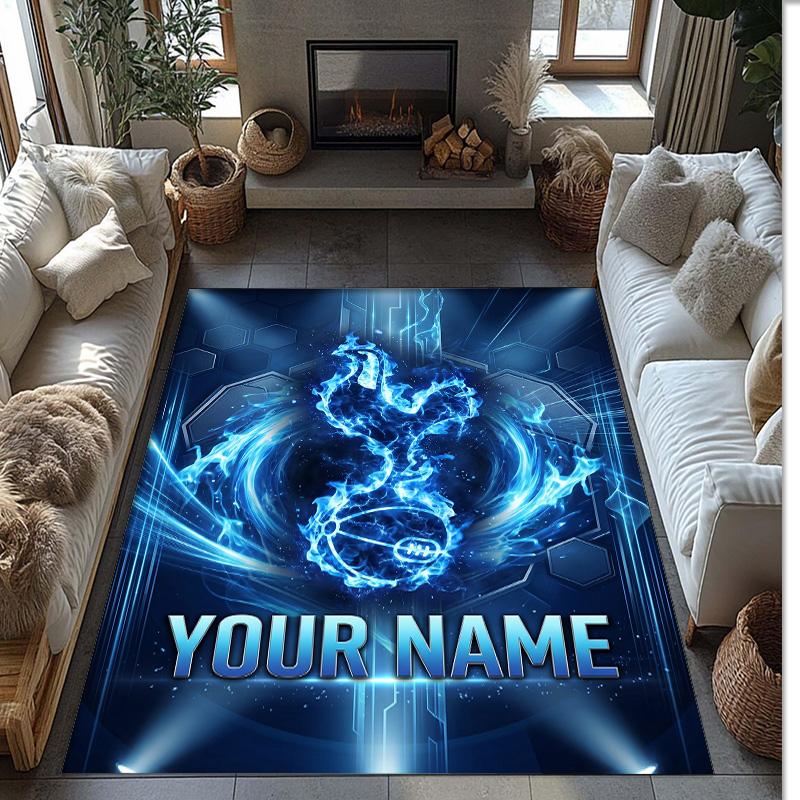 Tottenham Hotspur FC Printed Crystal Velvet Rug Non‑Slip Crystal Velvet Carpet For Sofa Bedroom Indoor Home Decoration