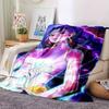 1pc Hunter X Kopo Group - Themed Flannel Blanket - Suitable for Bed, Home Decor, Graduation Gifts, Easter, Back To School, ChristmasA74