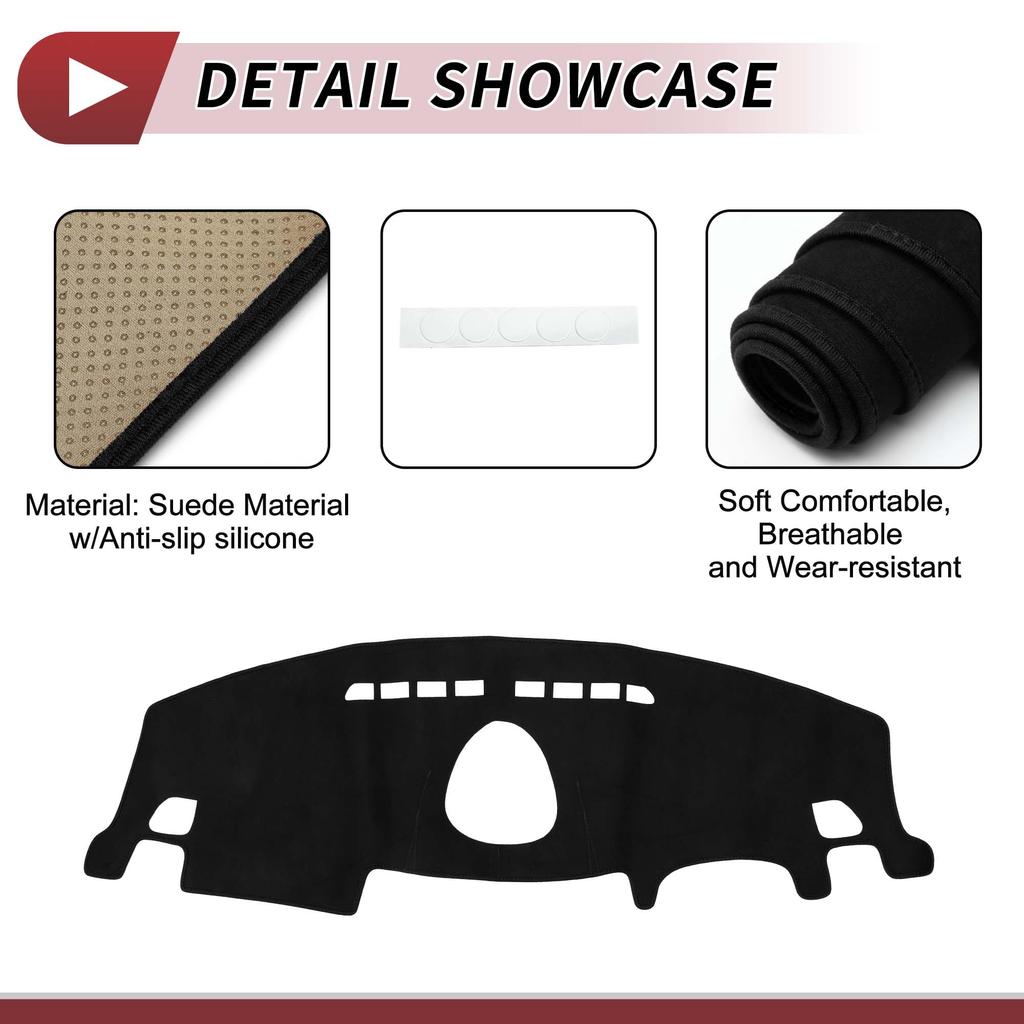 HEROFFIX Dashboard Mat for BMW Mini Clubman F54 Interior Dashboard Cover with Sun and Black Custom Parts and Accessories (2015-2024), Protection,