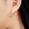 S925 Silver Flower Butterfly Earrings Hoop Earrings Women Jewelry Trendy Anniversary Gifts
