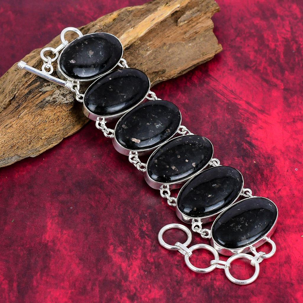 Nummite  Gemstone Bracelet , 925 Solid Sterling Silver Jewelry, Designer Jewelry Adjustable Chain Bracelet, Handmade Bracelet For Gift