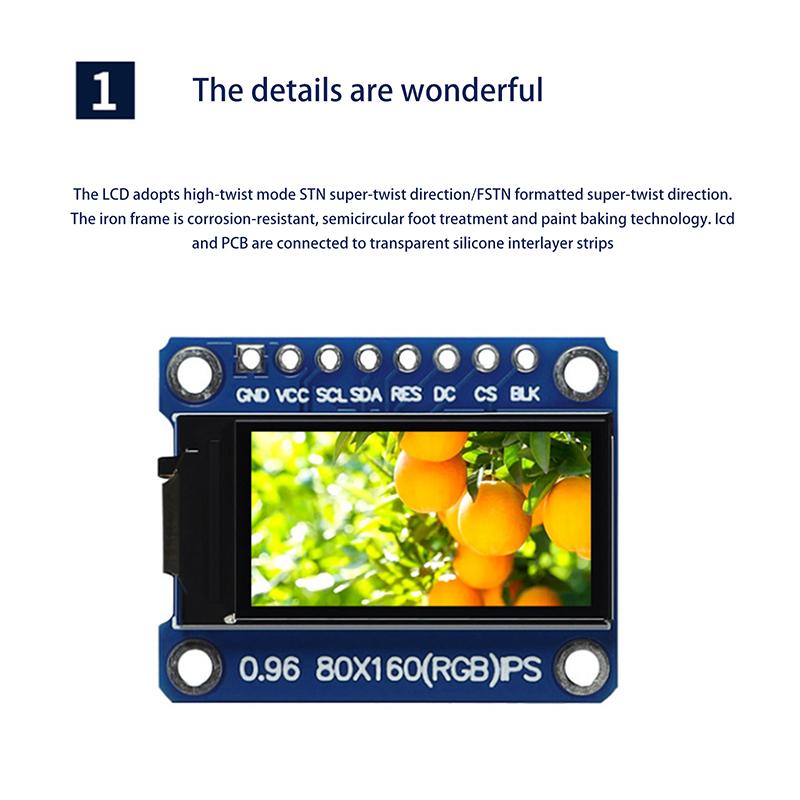 Modul OLED cu Display IPS de 0,96 Inch pentru 80*160 65K Colorat RGB TFT LCD Placă ST7735 ST7735 DIY