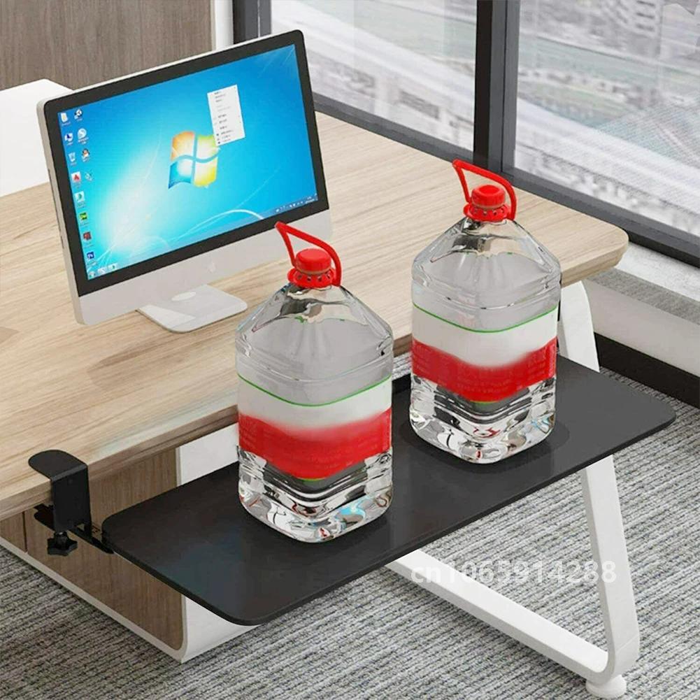 Keyboard Bracket Punch-Free Sturdy Clamp-On Slide Rail Keyboard Tray Under Desk Clip Table Mount Drawer Mouse Storage Rack