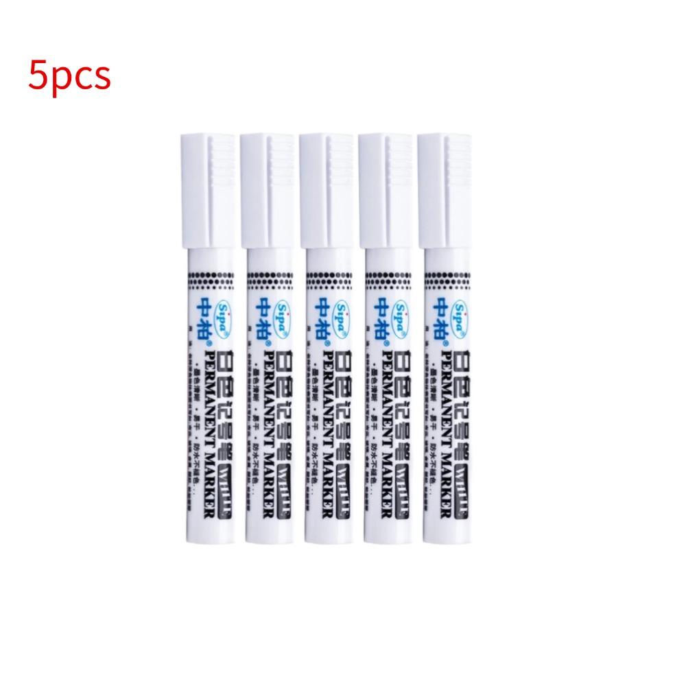 White Marker Pen Alcohol Paint Oily Waterproof Tire Painting Graffiti Pen Permanent Gel Pen for Fabric Wood Tire Painting Marker