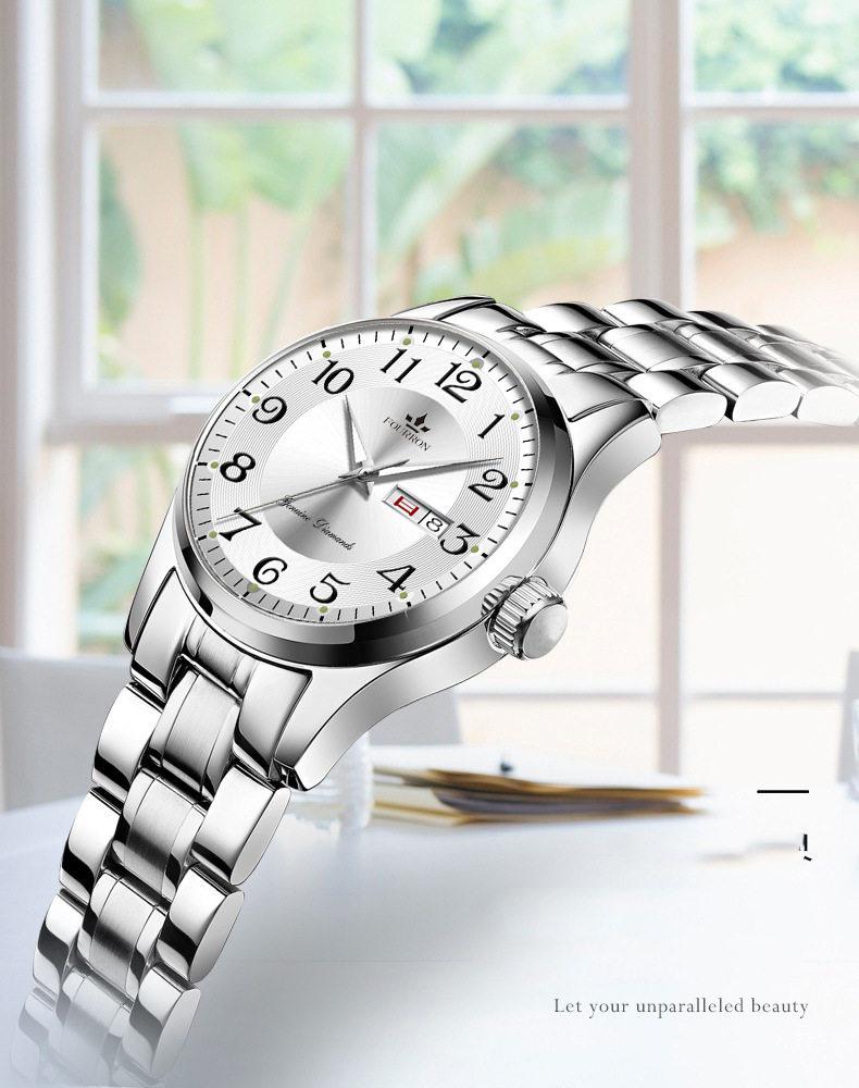 Relógio Automático Skeleton Importado Suíço - Feminino & Masculino Luminoso à Prova d'Água