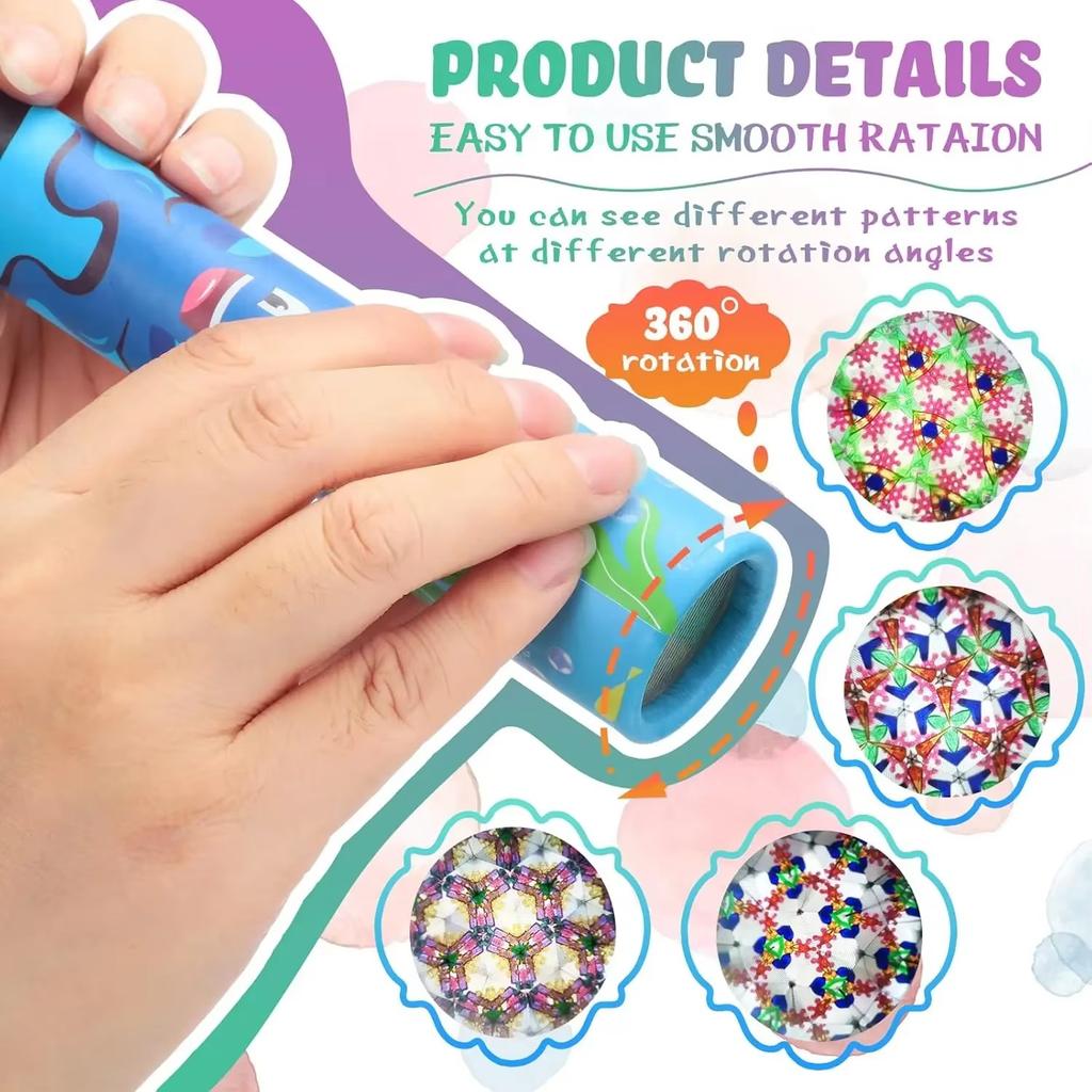 Rotating Kaleidoscope Toy Kaleidoscopes Rotation Adjustable Fancy Colored World Interactive Logical Kaleidoscope For Kids