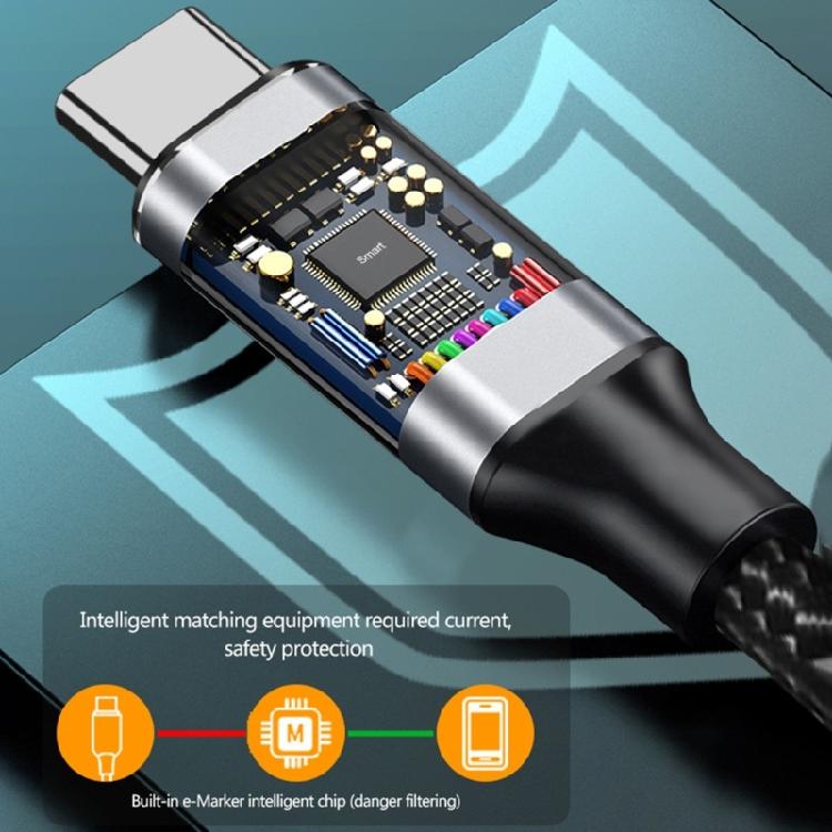 USB C to C 100W Cable Fast Charging 90 Degree Bendable Type-C Cord 480Mbps Fast